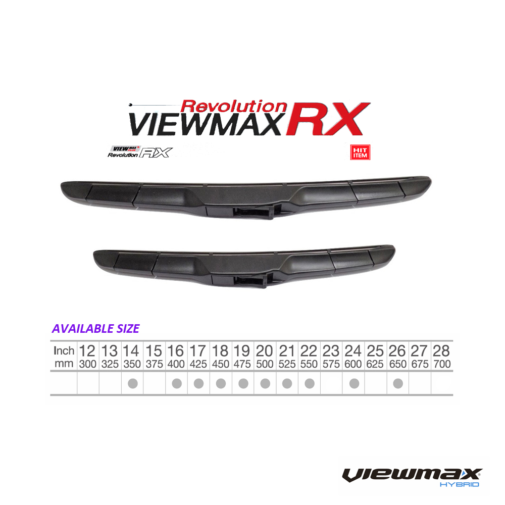 Honda Accord 8th Gen. (2008-2012) CAP ViewMax Revolution RX Hybrid Windshield Wiper Blades 19