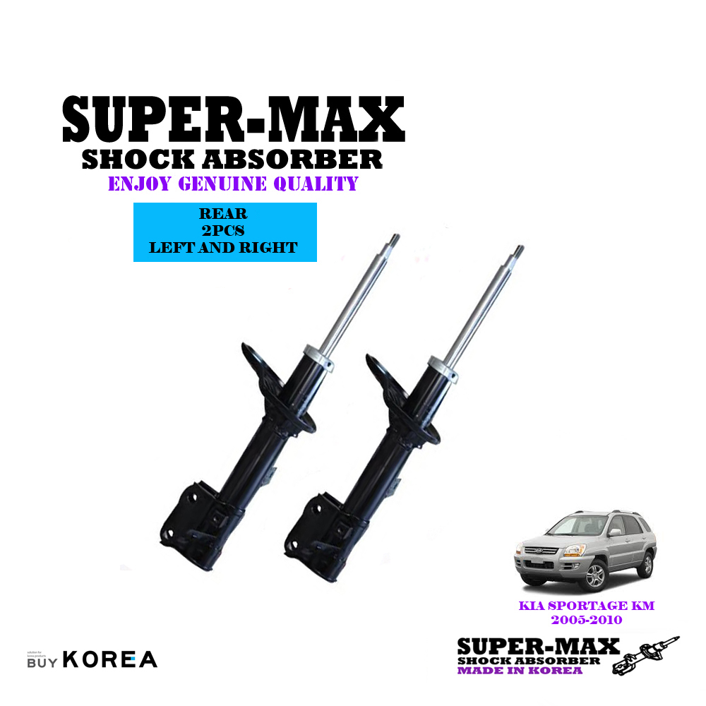 Kia Sportage KM 2005-2010 Rear Left And Right Supermax Gas Shock Absorbers